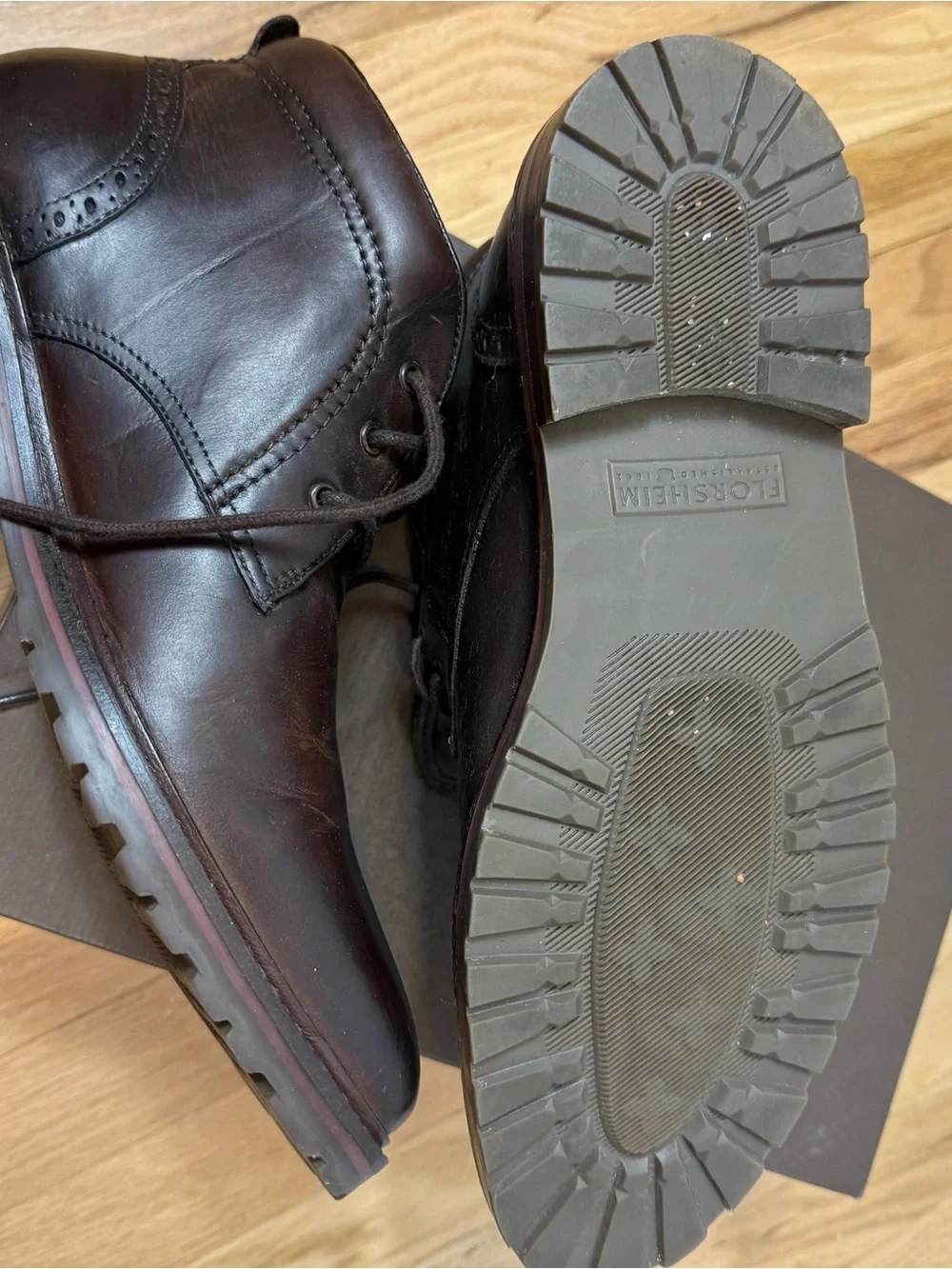 Timberland Men's Black Leather Lace-Up Chukka Boots Size 10.5